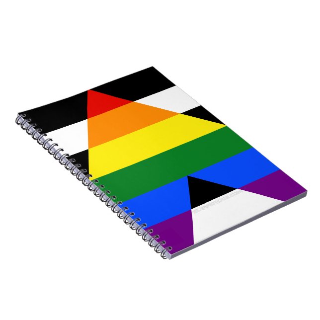Carnet Drapeau d'allié straight de SlipperyJoe, arc-en-ci (Côté Droit)