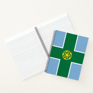 Carnet Drapeau de Derbyshire (Comté d'Angleterre, Royaume