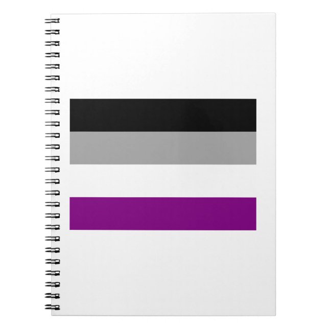 CARNET DRAPEAU DE FIERTÉ ASEXUEL OFFICIEL (Devant)