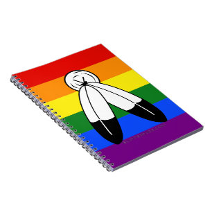 Carnet Drapeau de fierté bispirituel de SlipperyJoe's sym