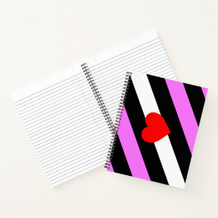 Carnet Drapeau de fierté de fille de cuir