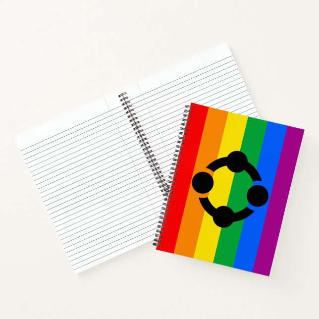 Carnet Drapeau de fierté de niche arc-en-ciel (Intérieur)