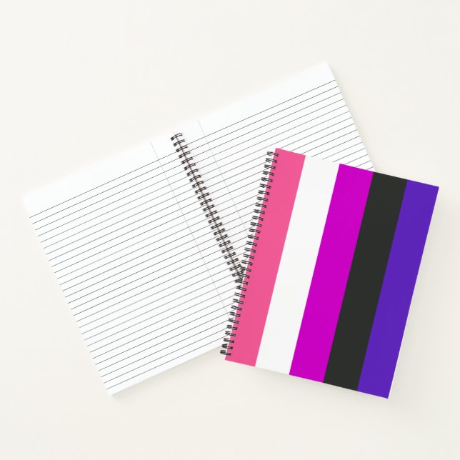 Carnet Drapeau de fierté genderfluid (Intérieur)
