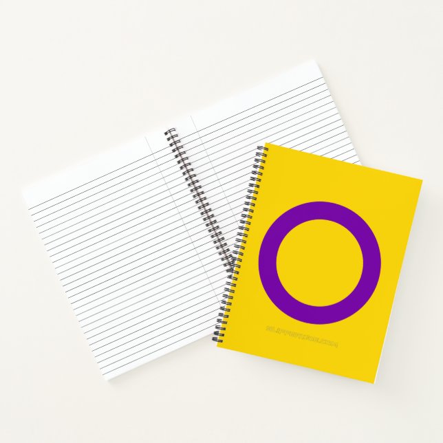 Carnet Drapeau de fierté intersexe de SlipperyJoe's fond  (Intérieur)