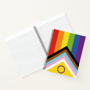 Carnet Drapeau de fierté intersexe de SlipperyJoe's fond