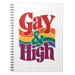 Carnet Drapeau de fierté LGBTQ rétro gay et haut