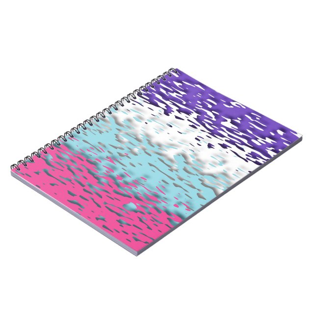 Carnet Drapeau de fierté multisexuel funky trippy ondulé  (Côté gauche)