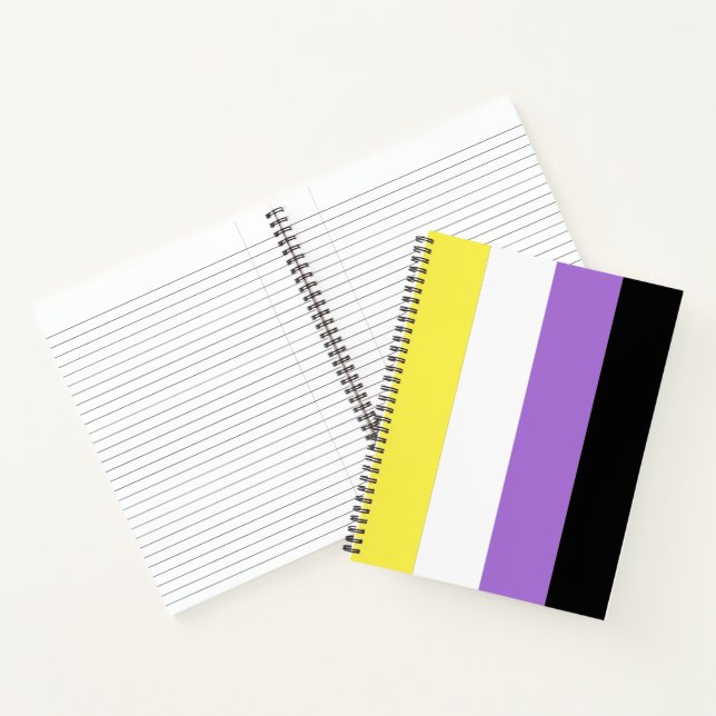 Carnet Drapeau de fierté non binaire (Intérieur)