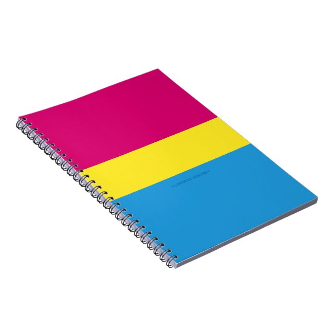 Carnet Drapeau de fierté pansexuelle de SlipperyJoe sans  (Côté Droit)