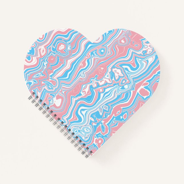Carnet Drapeau de fierté trans Trippsy Boho Groovy Bandes (Devant)