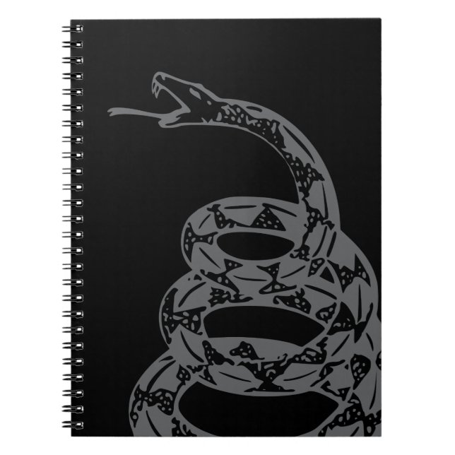 Carnet Drapeau de Gadsden Ne Marchez pas sur Moi Gris (Devant)