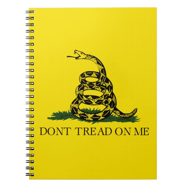 Carnet Drapeau de gadsden (Ne pas me filer) (Drapeau de s (Devant)