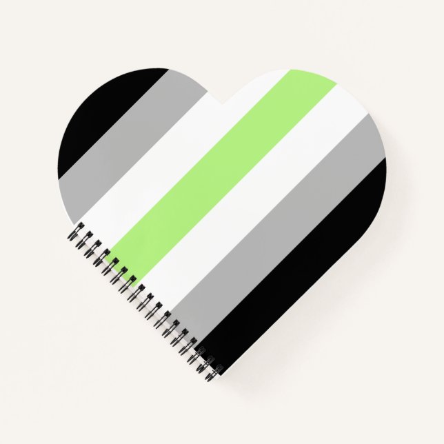 Carnet Drapeau de la fierté agender - Identité agender LG (Devant)