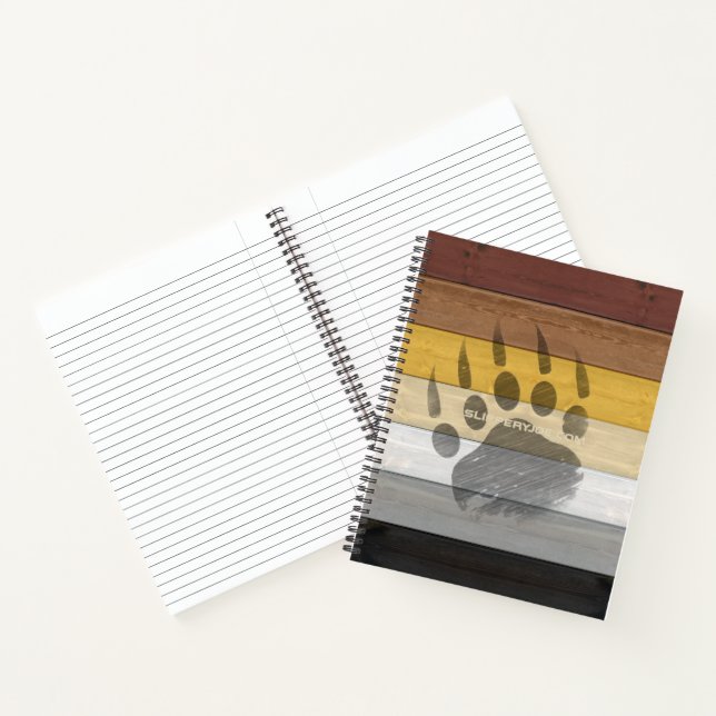 Carnet Drapeau de la fierté de l'ours de SlipperyJoe's te (Intérieur)