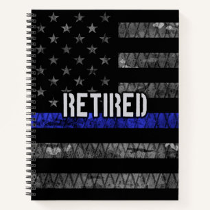 Carnet Drapeau de la police retraitée en détresse