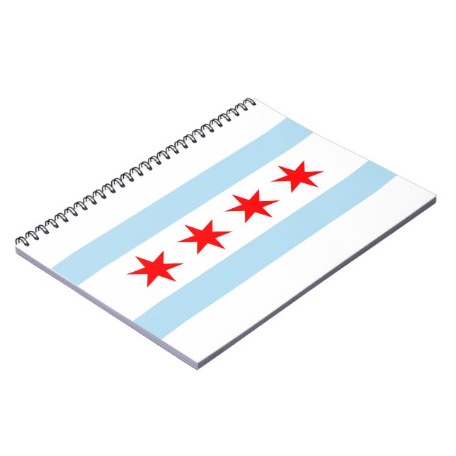 Carnet Drapeau de la ville de Chicago (Illinois) (Côté gauche)