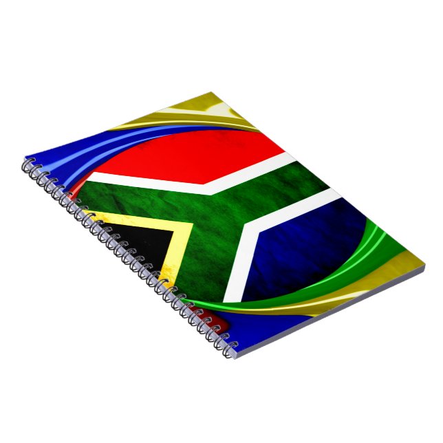Carnet Drapeau de l'Afrique du Sud : Motif dynamique en s (Côté Droit)
