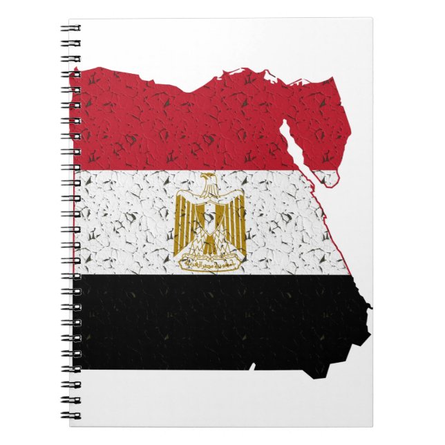 Carnet Drapeau de l'Égypte Carte Craquelure (Devant)