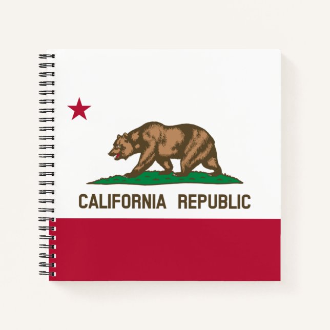 Carnet Drapeau de l'ours de la République de Californie : (Devant)
