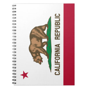 Carnet Drapeau de l'Ours de la République de Californie :
