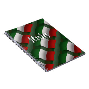 Carnet Drapeau de ondulation de l'Italie