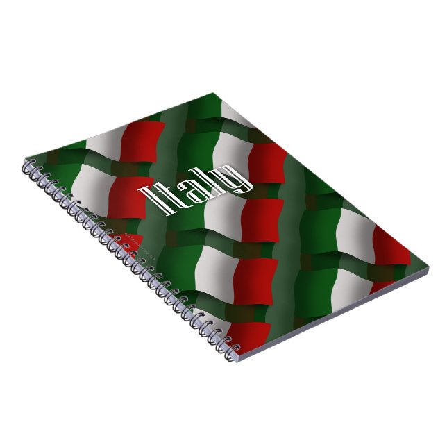 Carnet Drapeau de ondulation de l'Italie (Côté Droit)