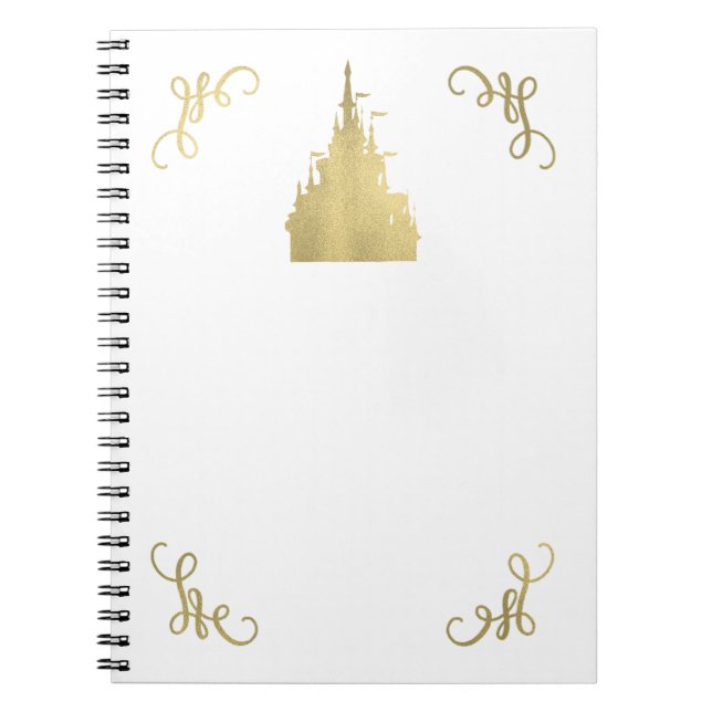Carnet Drapeau de princesse en feuille d'or Château Histo (Devant)