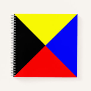 Carnet Drapeau de signalisation maritime ICS Zoulou en sp
