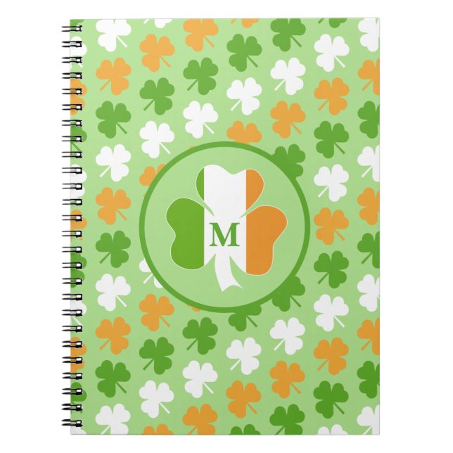 Carnet Drapeau d'Irlande à partir de trèfles (Devant)