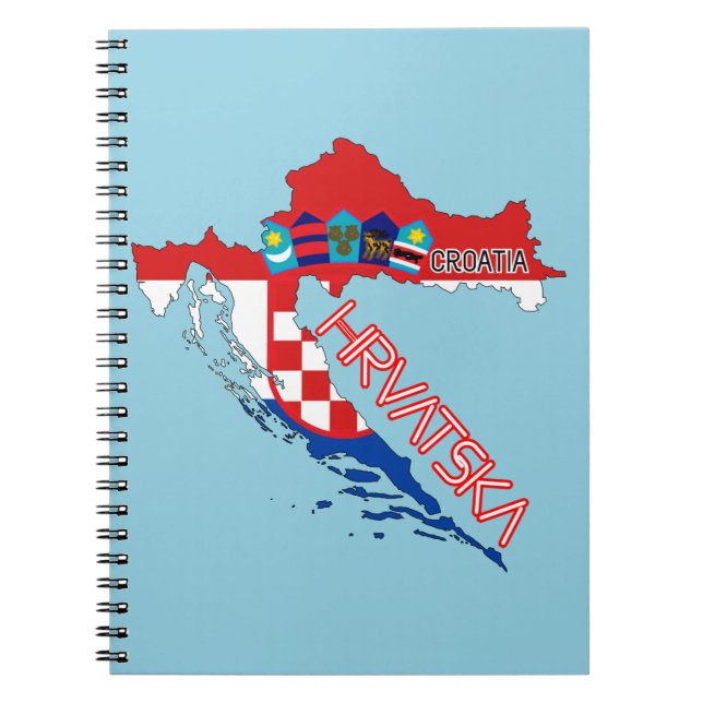 Carnet Drapeau et carte de la Croatie (Devant)