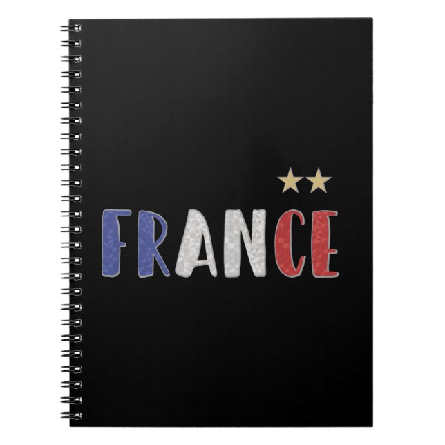 Carnet Drapeau français du maillot du fan de football fra (Devant)