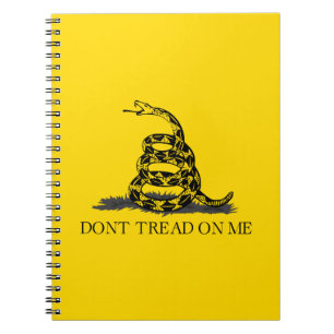 Carnet Drapeau Gadsden jaune classique Ne marchez pas sur