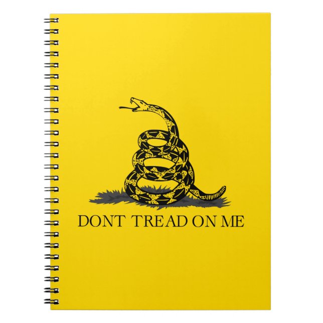 Carnet Drapeau Gadsden jaune classique Ne marchez pas sur (Devant)