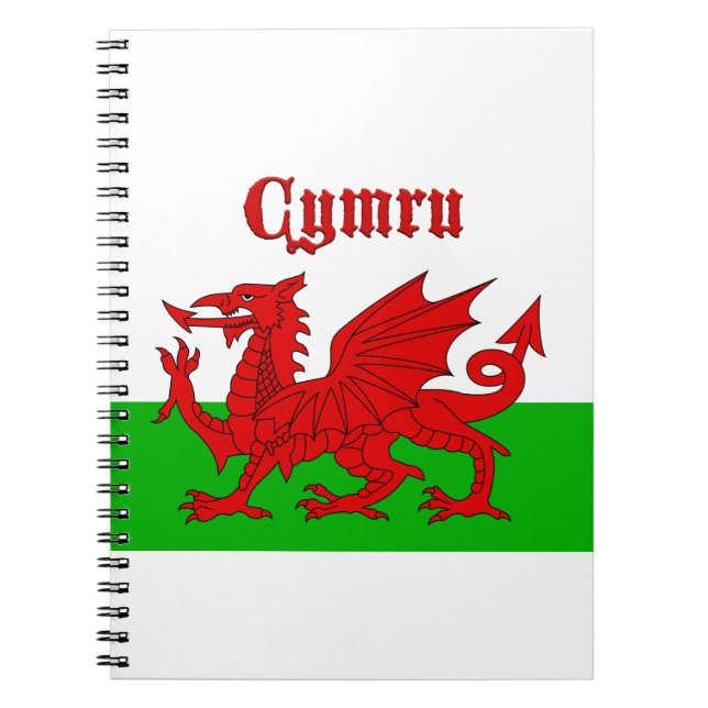 Carnet Drapeau gallois Cymru (Devant)