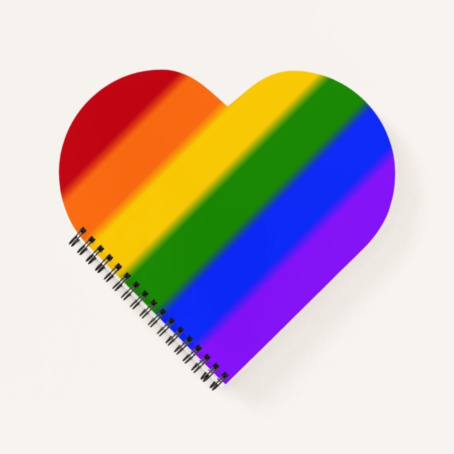 Carnet Drapeau Gay pride arc-en-ciel plat (Devant)