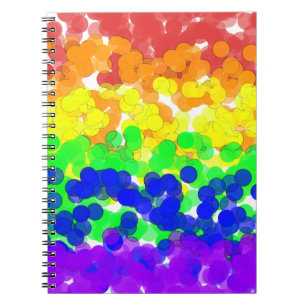 Carnet Drapeau gay pride Bokeh