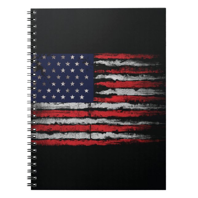 Carnet Drapeau Grunge U.S.A (Devant)