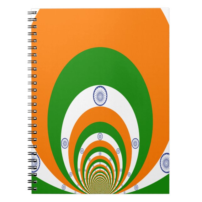 Carnet Drapeau indien Kaleidoscope : Unité et patriotisme (Devant)