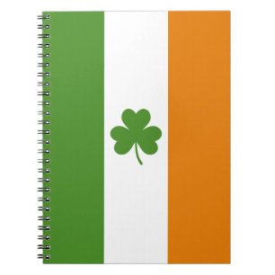 Carnet Drapeau irlandais de la Saint Patrick avec Shamroc