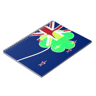 Carnet Drapeau irlandais Nouvelle-Zélande Shamrock Clover