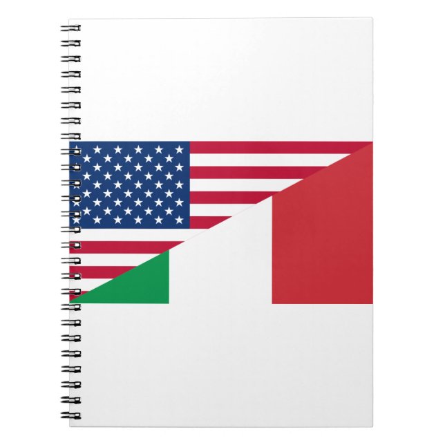 Carnet Drapeau italien American Pride US Italie (Devant)