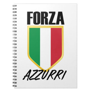 Carnet Drapeau italien Forza Azzurri