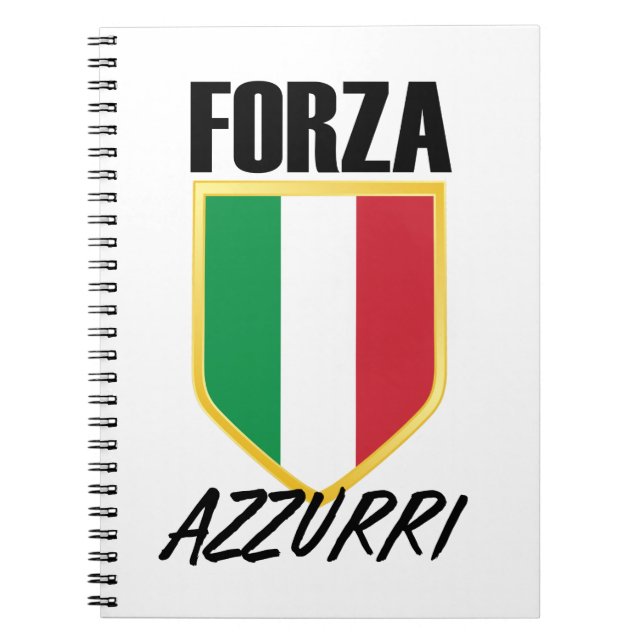 Carnet Drapeau italien Forza Azzurri (Devant)