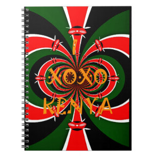 Carnet Drapeau Kenya d'inspiration africaine - Art Abstra