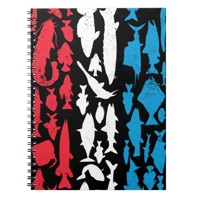 Carnet Drapeau luxembourgeois fait de poisson - Design de (Devant)