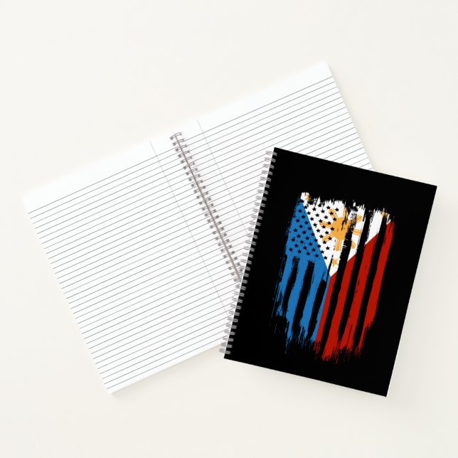 Carnet Drapeau mi-américain mi-philippin Philippines (Intérieur)