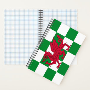 Carnet Drapeau mystique de dragon celtique rouge du Pays