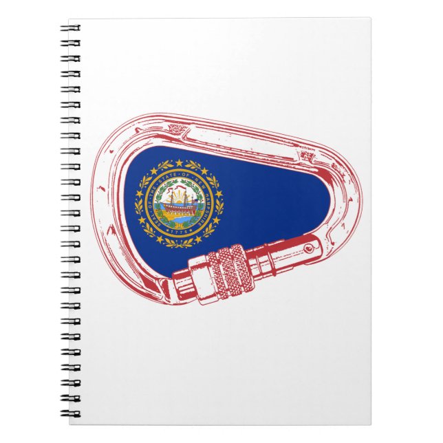 Carnet Drapeau New Hampshire Escalade carabiner (Devant)