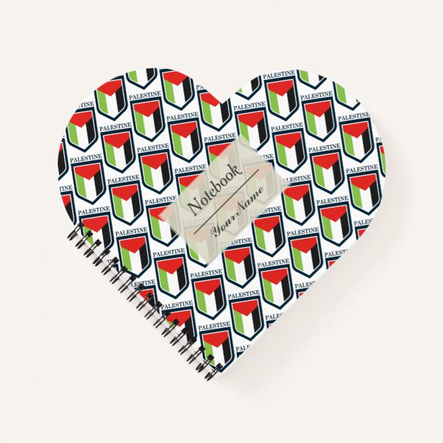 Carnet Drapeau palestinien et palestinien Nom Customisé (Devant)