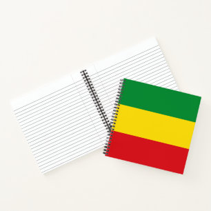Carnet Drapeau rastafarien Rasta Ethiopie
